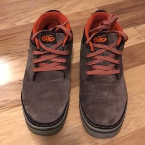 Nike Chuckas - Brown Suede, Orange, Plaid Trim